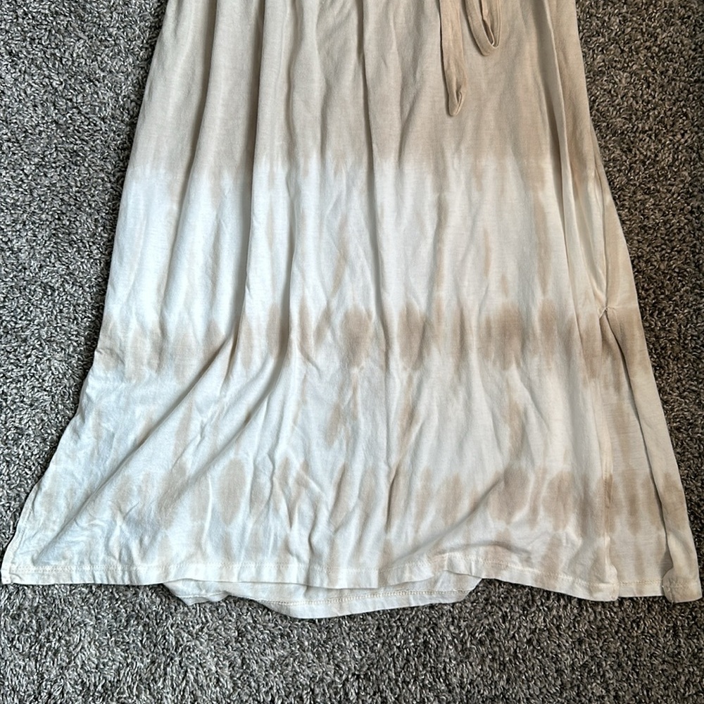 NWOT Cream T-shirt tie Dress - Picture 2 of 7